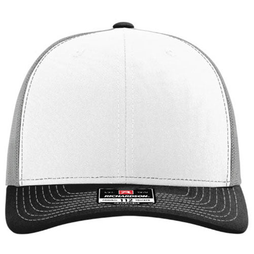 Richardson White/Aluminum/Black Trucker Cap