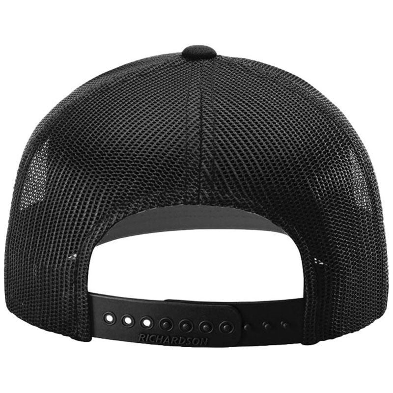 Richardson White/Black/Black Trucker Cap