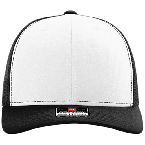 Richardson White/Black/Black Trucker Cap