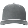 Richardson Heather Grey/White/White Five-Panel with Rope