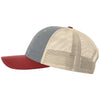 Richardson Heather Grey/Birch/Cardinal Low Pro Trucker