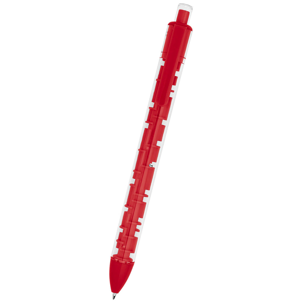 Hit Translucent Red A-Maze Me Pen