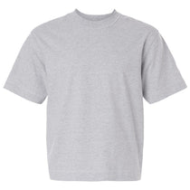 American Apparel Unisex Heather Grey Heavyweight Cotton Mid-Length Tee