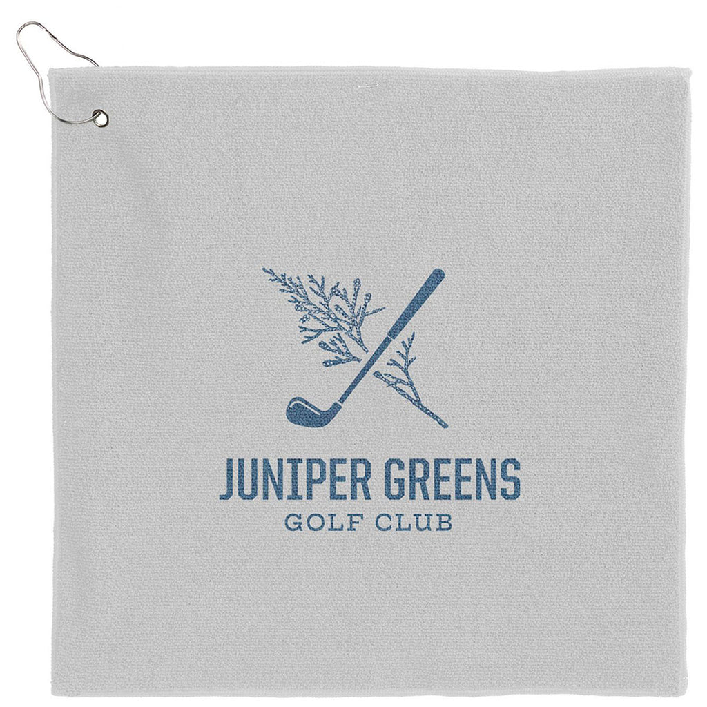 Leed's White 15" x 15" RPET 300g Terry Polyester Towel