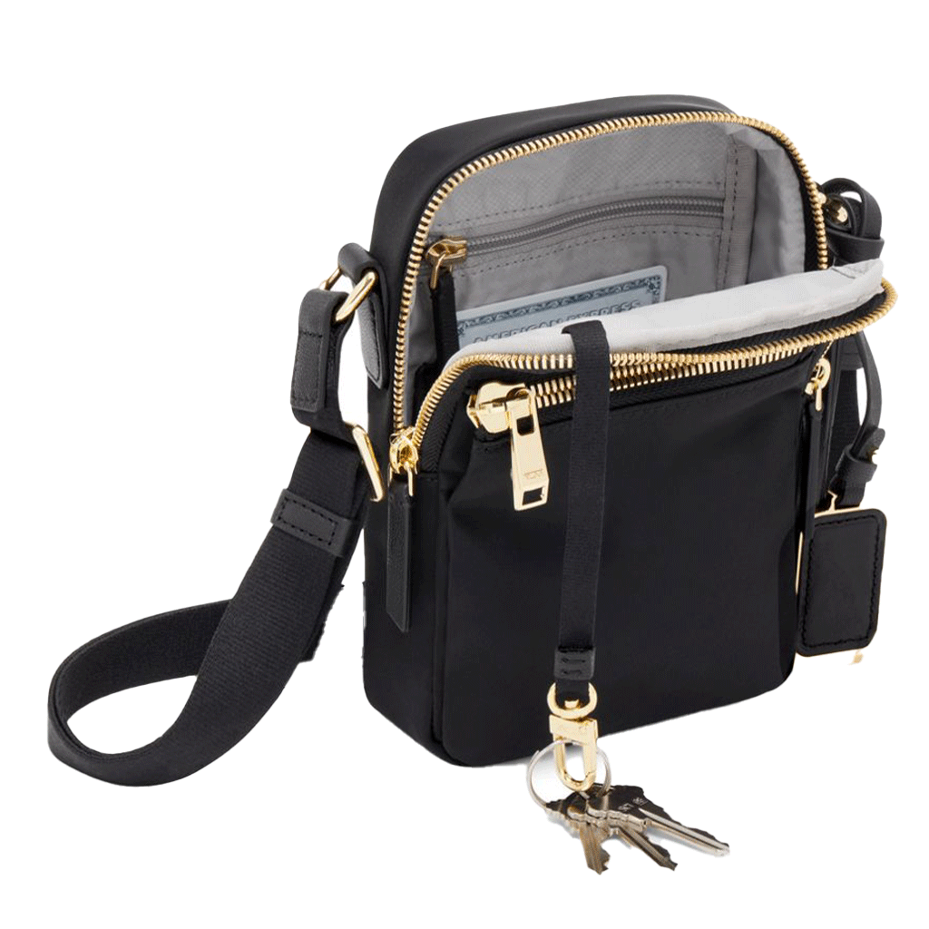 TUMI Black Voyageur Persia Crossbody