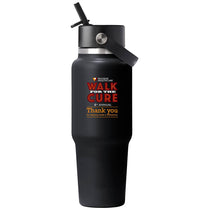 48-Hour Hydro Flask Black Travel Bottle with Flex Straw Cap 32oz