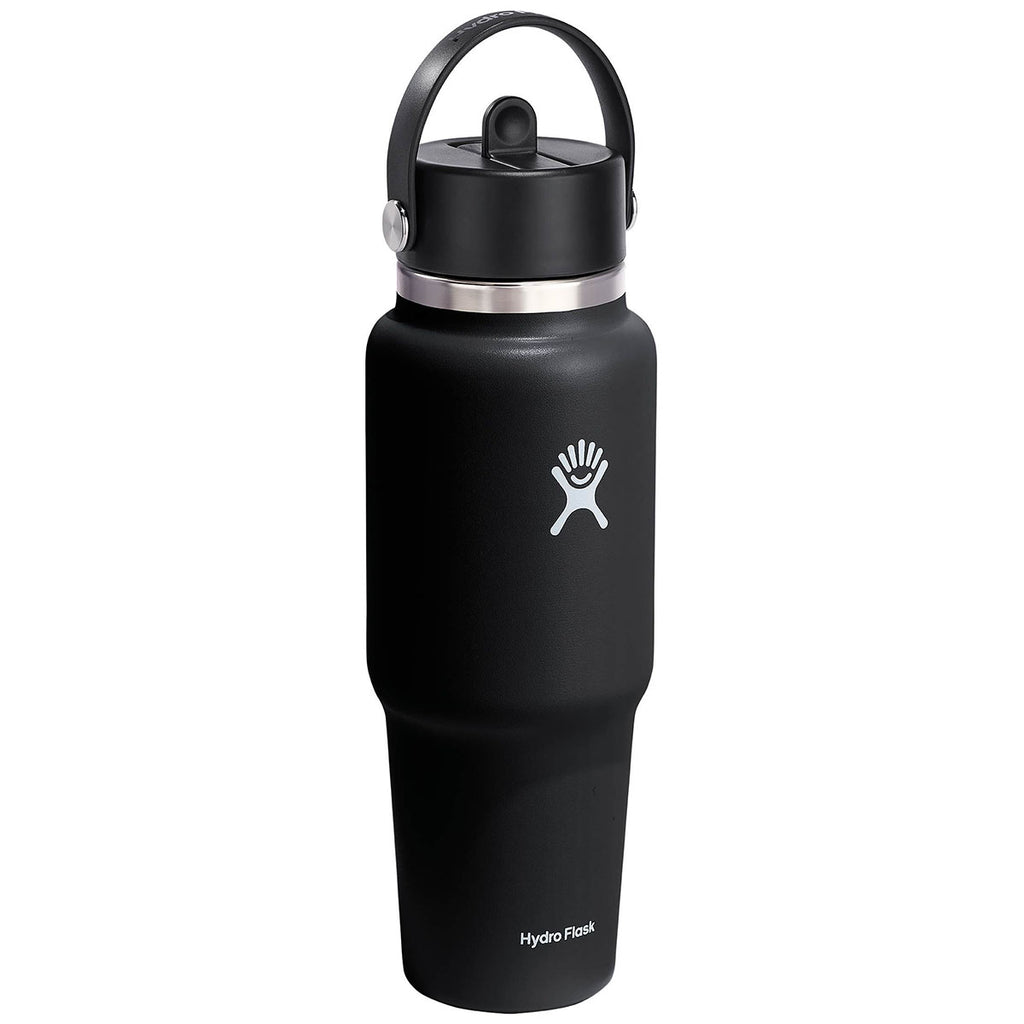 Hydro Flask Black Travel Bottle with Flex Straw Cap 32oz