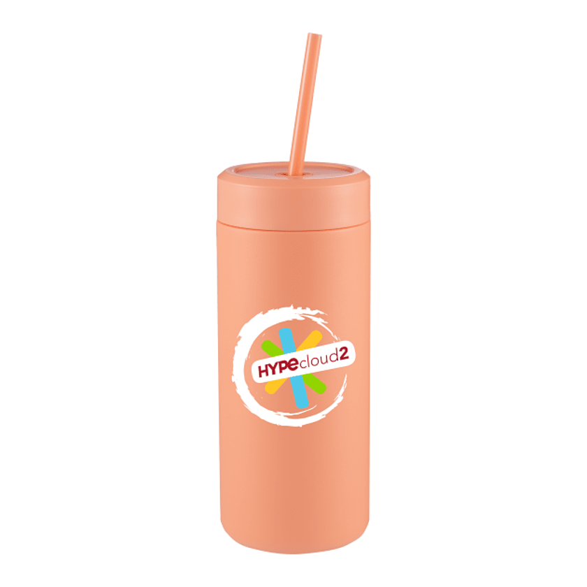 Leed's Sol Peach Tonal Straw Tumbler 20oz