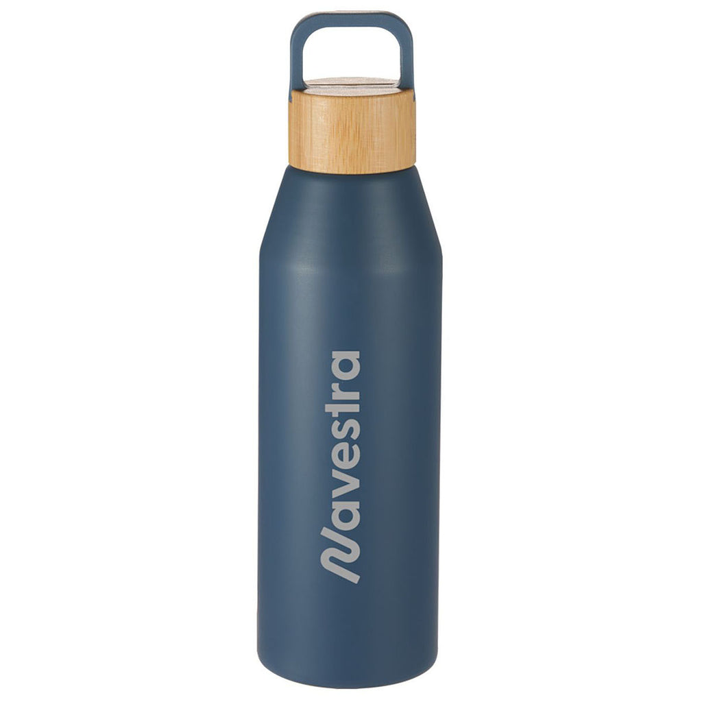 Leed's Nightfall Blue Aspen 24 oz Recycled Bottle with FSC Bamboo Lid