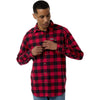 Columbia Men's Mountain Red Buffalo Check Cornell Woods Flannel Shirt