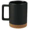 Leed's Black Bates 15oz Ceramic Mug w/ Cork Base