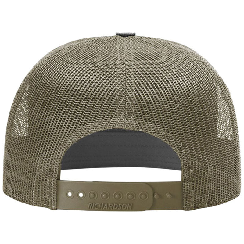 Richardson Black/Green Camo/Loden 7-Panel Trucker