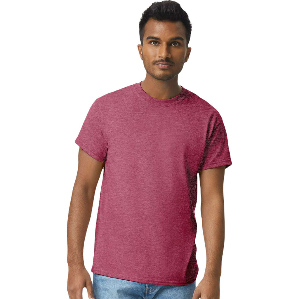 Gildan Men's Heather Cardinal Ultra Cotton 6 oz. T-Shirt