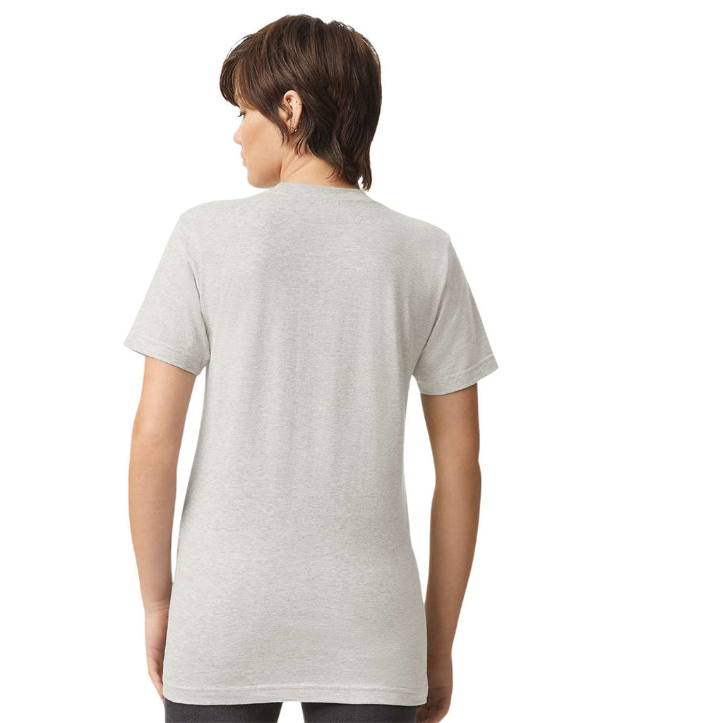 American Apparel Unisex Heather Oatmeal Fine Jersey Short-Sleeve T-Shirt