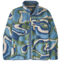 Patagonia Swirling Earth: Thermal Blue Unisex Natural Blend Retro Cardigan