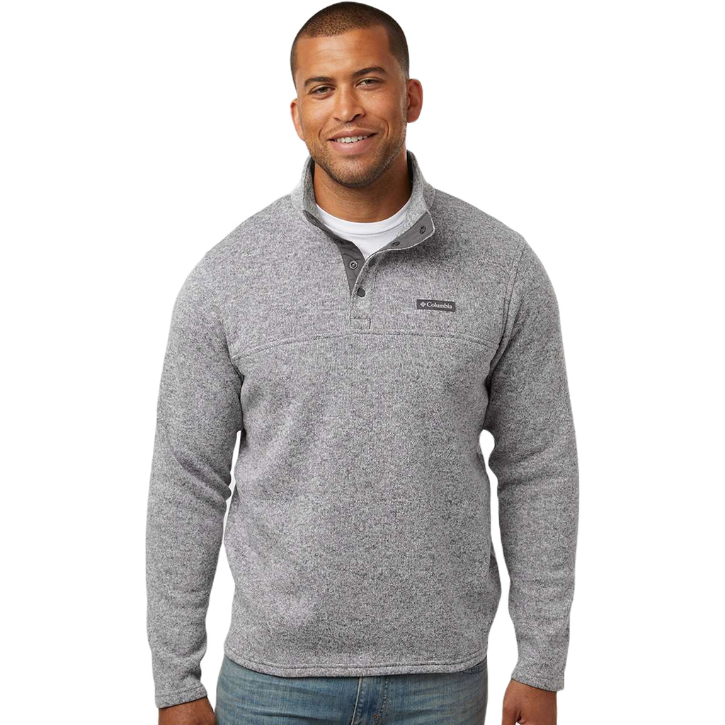 Columbia Men's City Grey Heather Alto Pass Fleece Half Snap Pullover