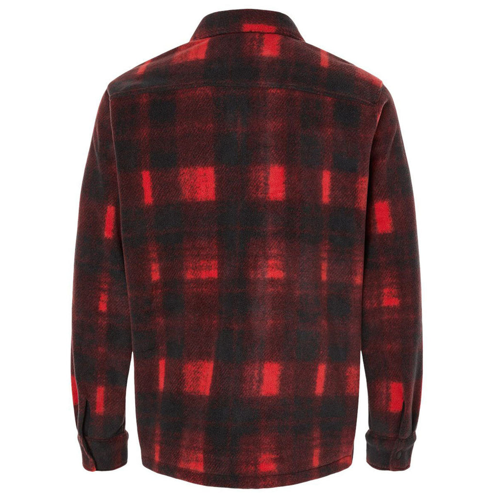 Columbia Men's Sail Red Omblur Steens Mountain Printed Shirt Jacket II