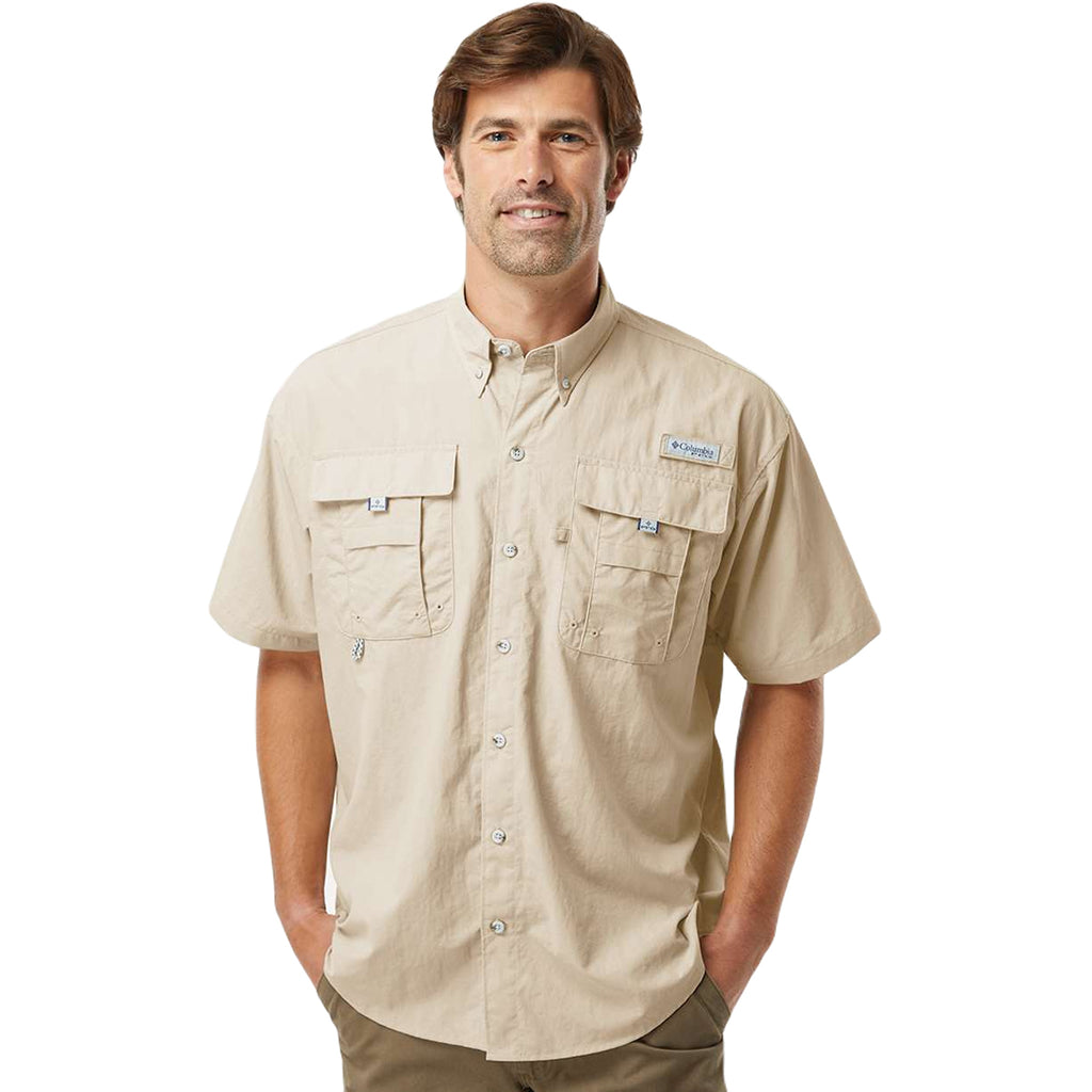 Columbia Men's Fossil PFG Bahama Short Sleeve Shirt