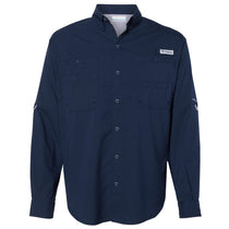 Columbia Men's Collegiate Navy PFG Tamiami Long Sleeve Shirt