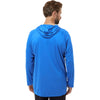 Columbia Men's Vivid Blue/Cool Grey PFG Terminal Tackle Hooded Long Sleeve T-Shirt