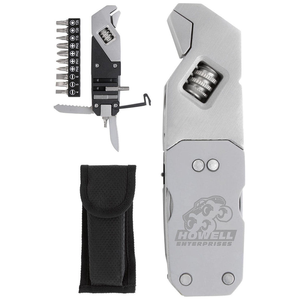 Koozie Silver/Black Multi-Functional Wrench Tool