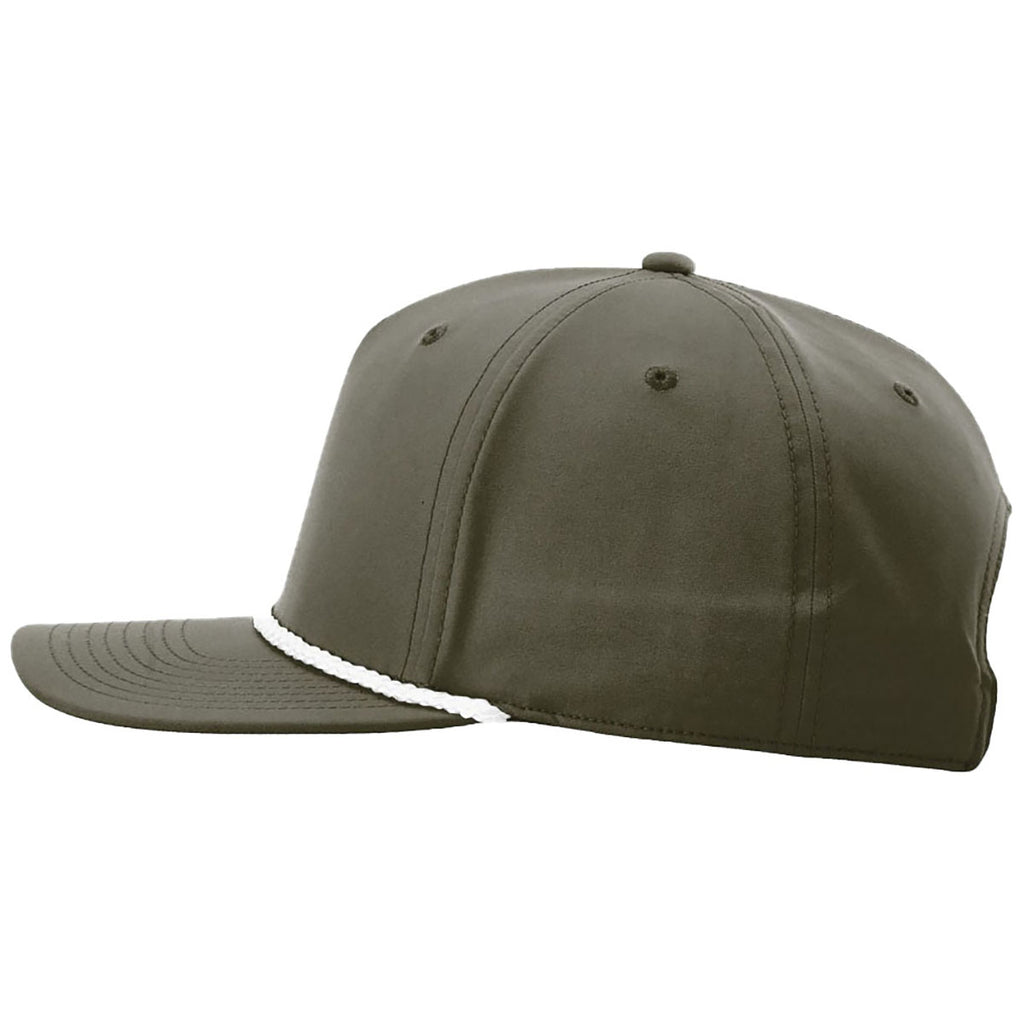 Richardson Dark Olive/White 5-Panel Classic Rope Cap