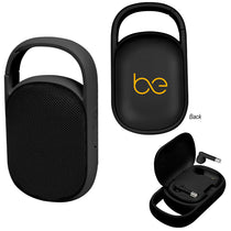 Hit Black Wireless Earbuds With Speaker & Charging Case