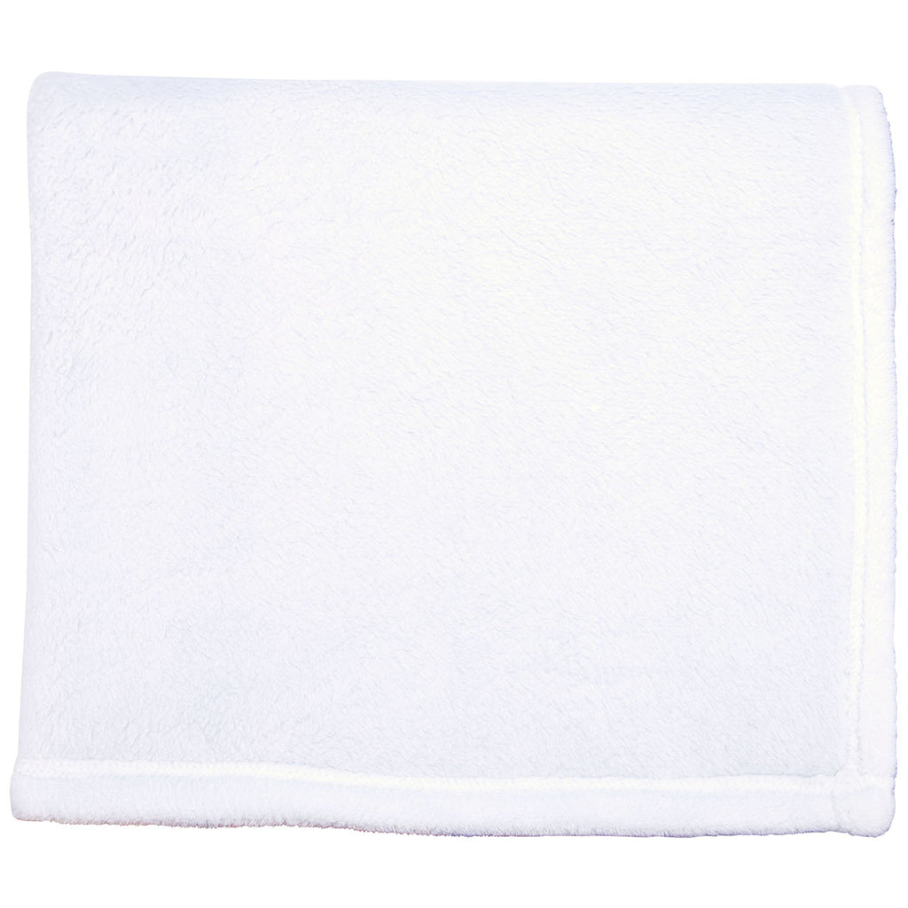 Good Value White Small Sublimated Fleece Blanket