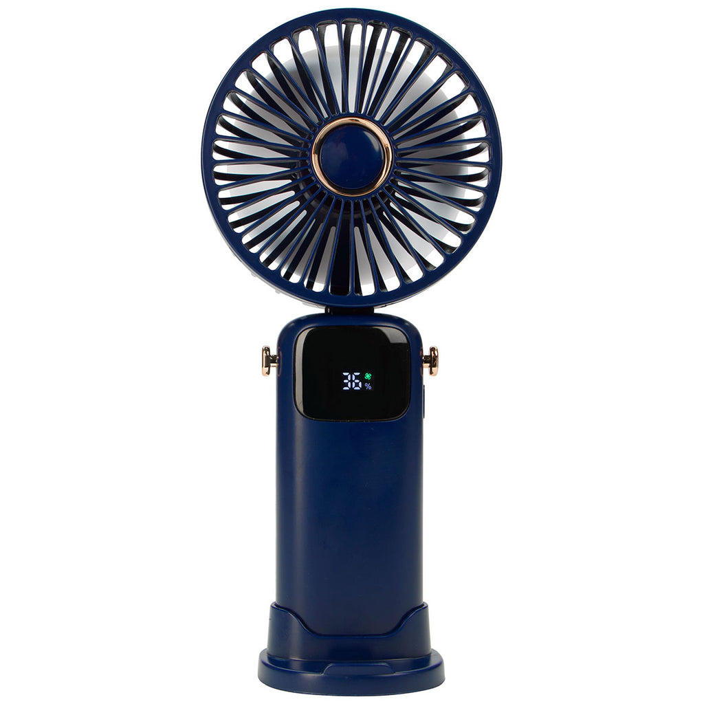 Koozie Group Navy Rechargeable Mini Handheld Fan