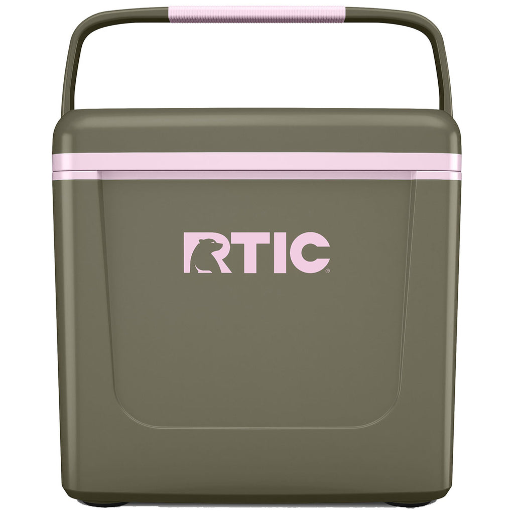 RTIC Olive/Pale Pink 8 QT Road Trip Personal Cooler