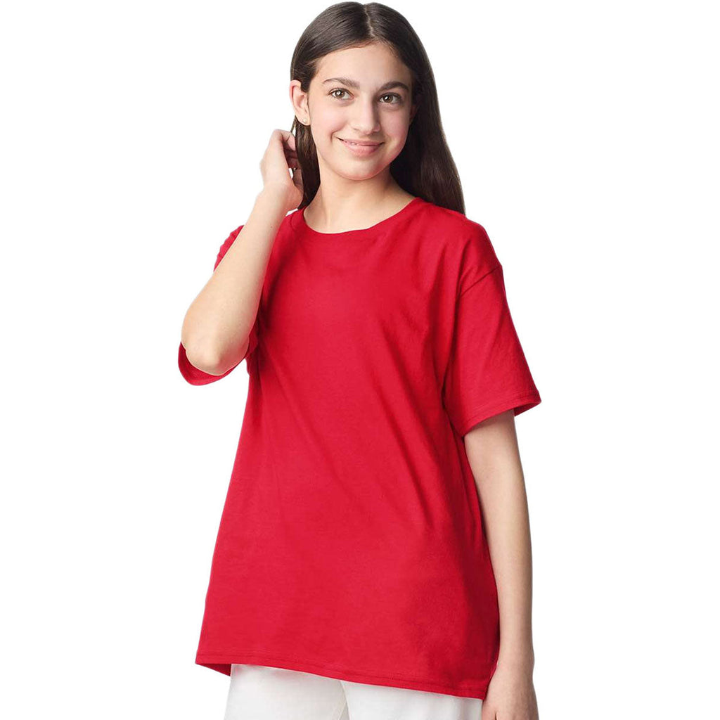Gildan Youth Red Light Cotton T-Shirt