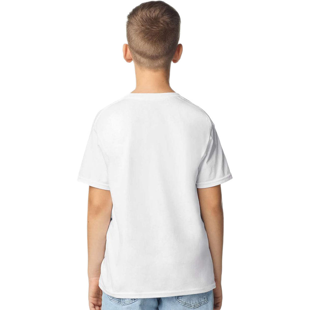 Gildan Youth White Light Cotton T-Shirt