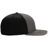 Richardson Charcoal/Black Solid Twill Trucker