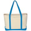 48-Hour Hit Natural/Light Blue Large Starboard Cotton Canvas Tote Bag