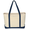 48-Hour Hit Natural/Navy Large Starboard Cotton Canvas Tote Bag