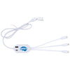 Good Value White DualLink Charging Cable 2A with USB Hub