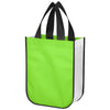 Hit Lime Green Shiny Non-Woven Shopper Tote Bag