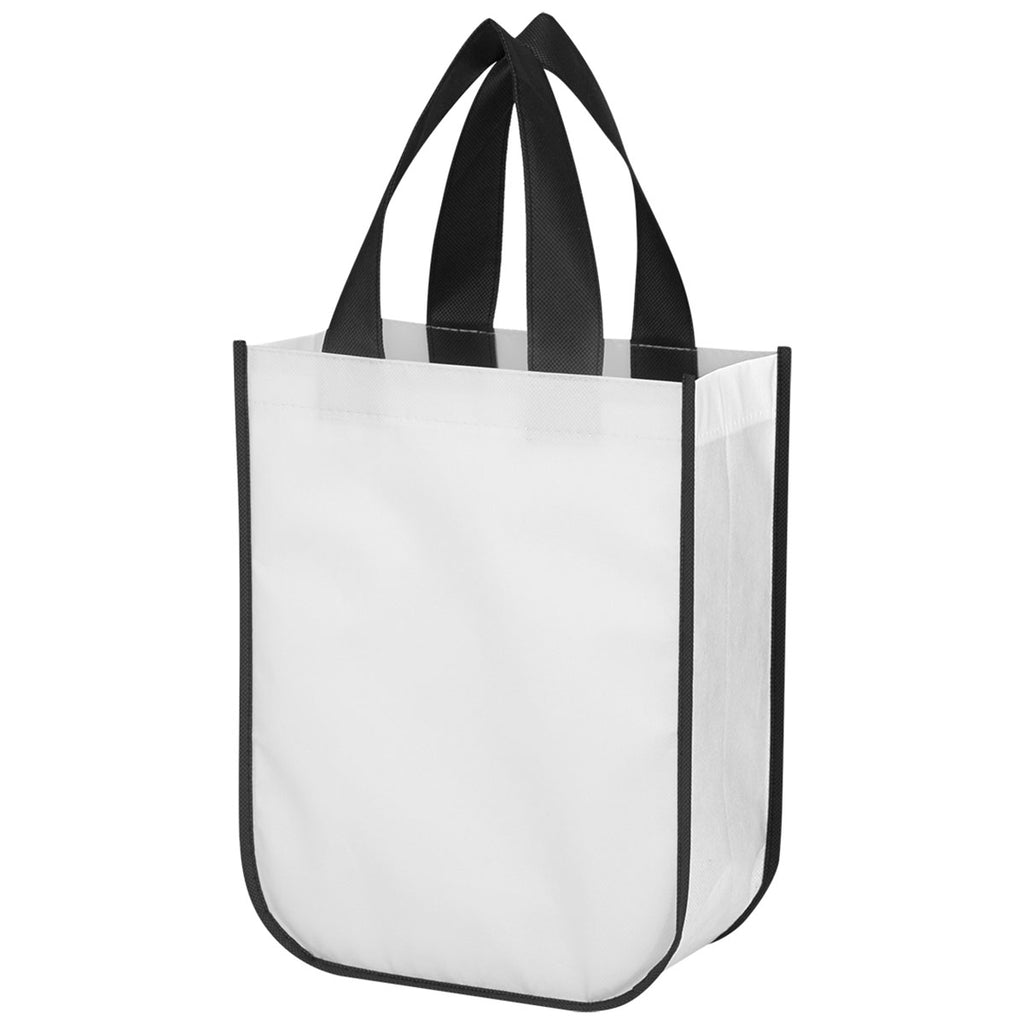 Hit White Shiny Non-Woven Shopper Tote Bag