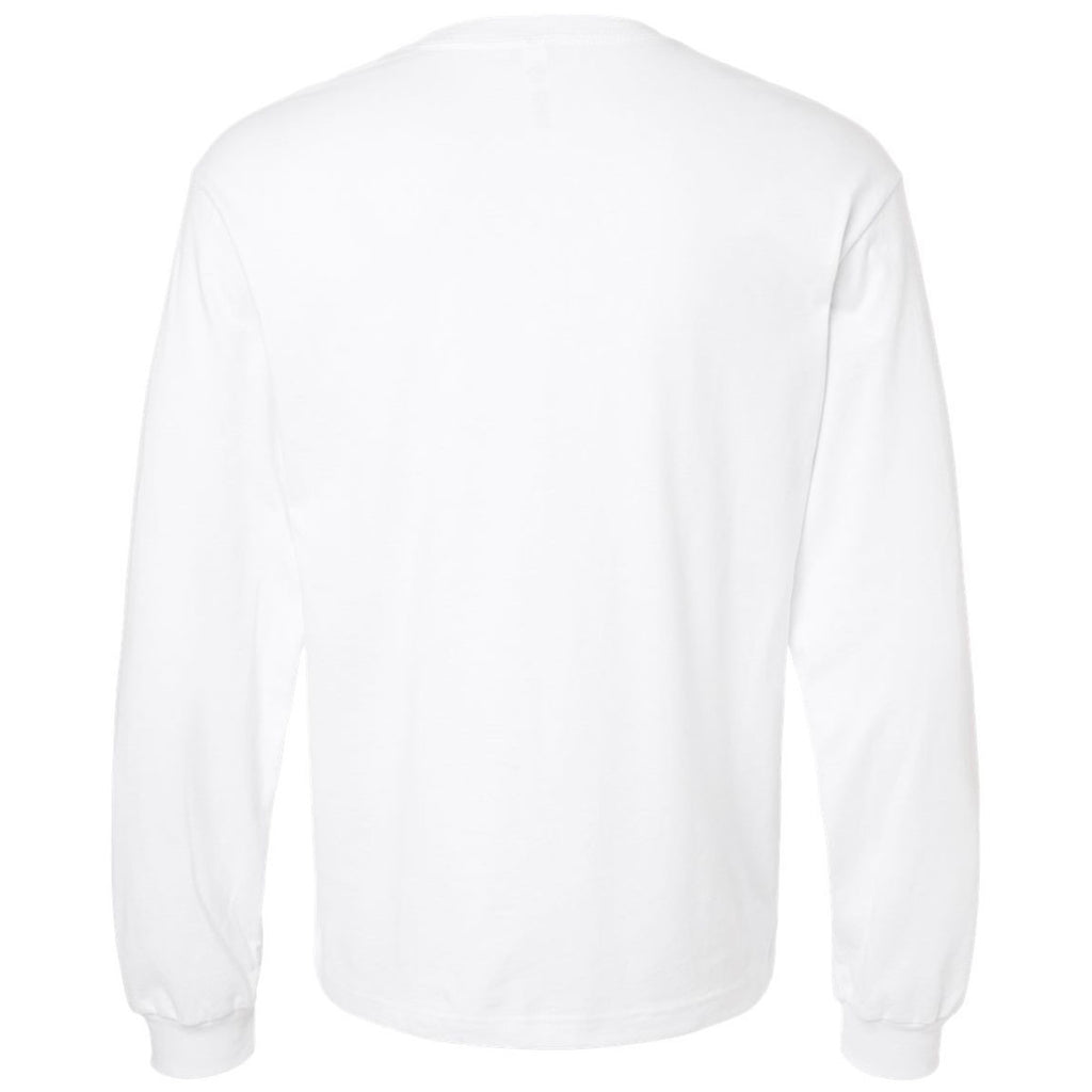 Bella + Canvas Unisex White 6 oz. Heavyweight Long Sleeve Tee