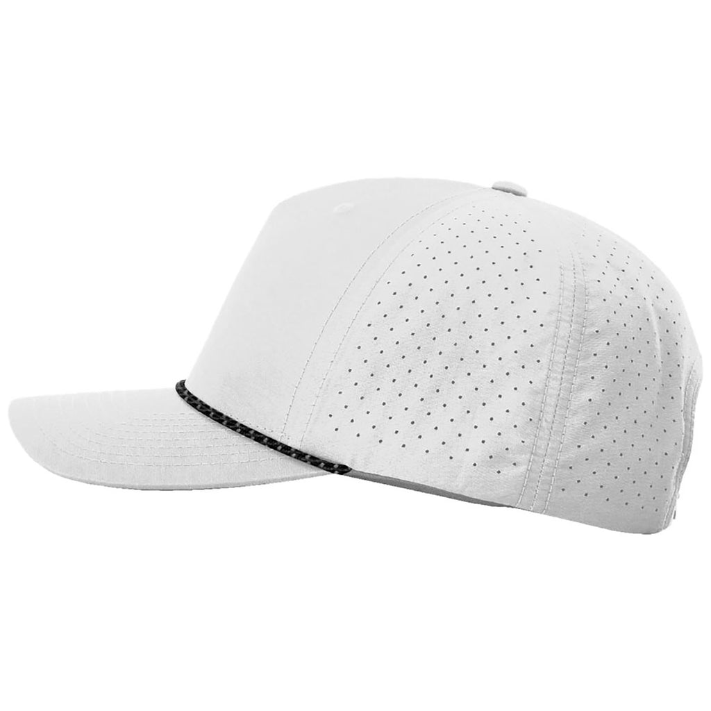Richardson Silver/Black Silver Laser Perf Performance Rope Cap