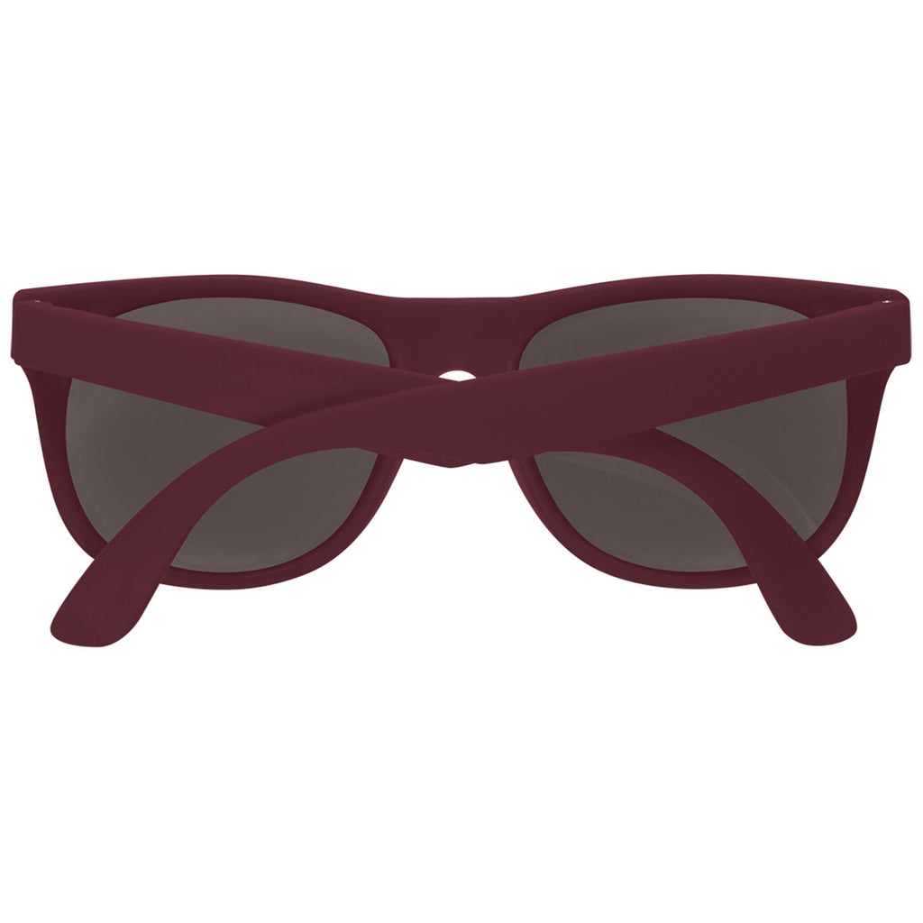 Hit Maroon/Maroon Rubberized Sunglasses