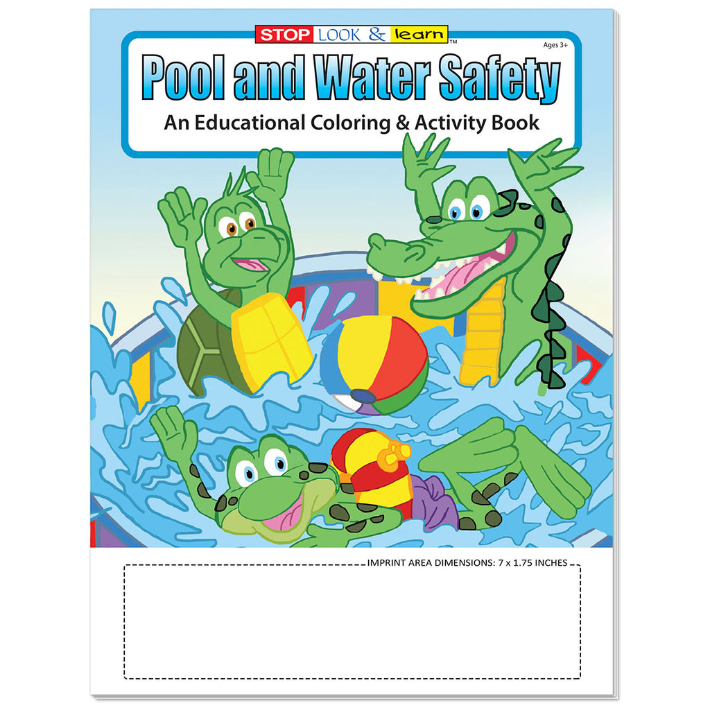 Koozie Group White Coloring Book: Pool and Water Safety