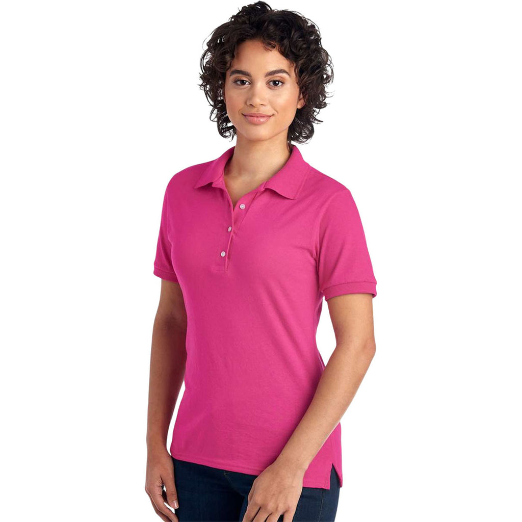 Jerzees Women's Cyber Pink Dri-Power Polo