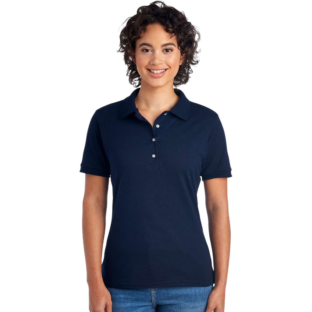 Jerzees Women's J. Navy Dri-Power Polo