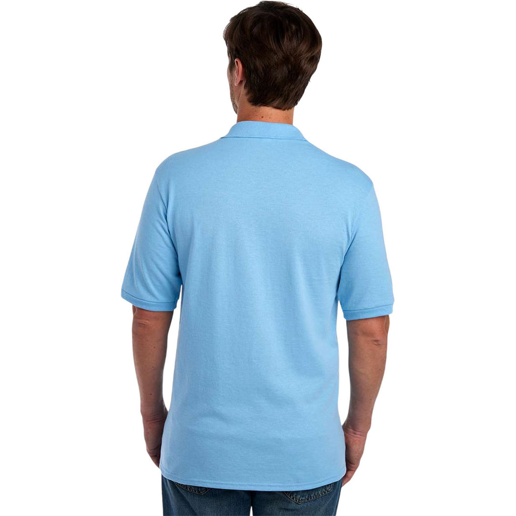 Jerzees Men's Light Blue Dri-Power Polo