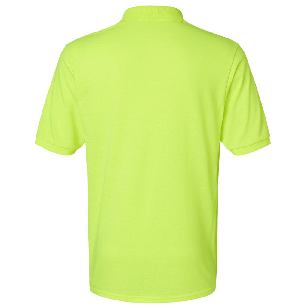 Jerzees Men's Safety Green Dri-Power Polo