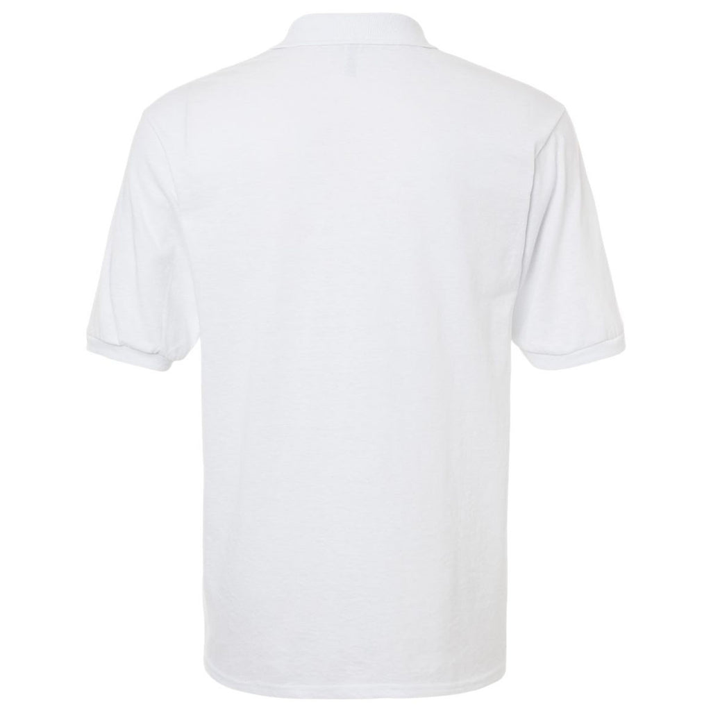 Jerzees Men's White Dri-Power Polo