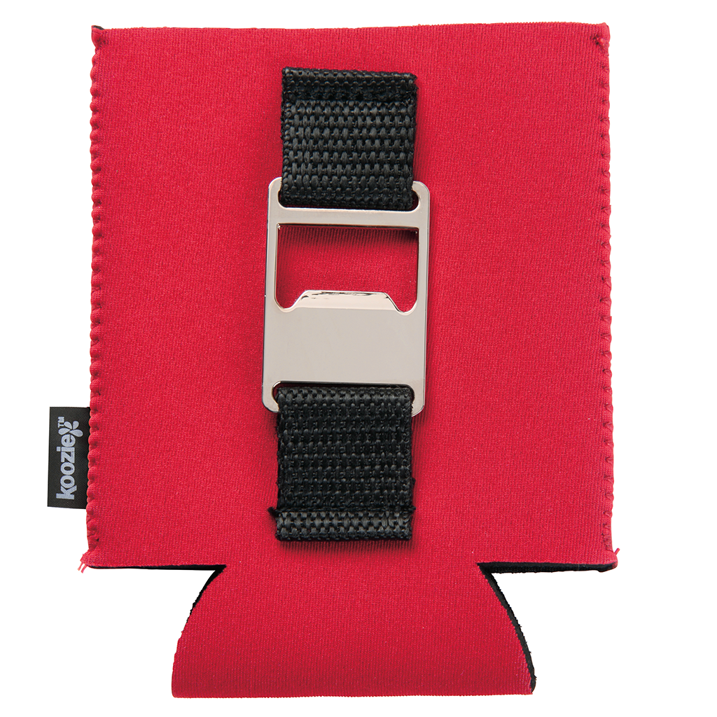 Koozie Red Bottle Opener Can Kooler