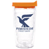 Tervis Clear Tumbler with Orange Lid Classic Tumbler 16 oz. - Printed