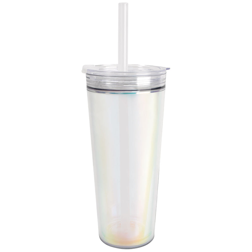 Koozie Group Clear Iridescent Glam Recycled Tumbler - 24 oz.